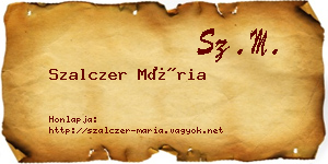 Szalczer Mária névjegykártya