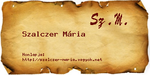 Szalczer Mária névjegykártya